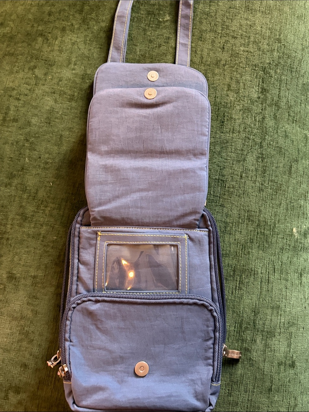 Baggallini Lavender Blue Crossbody Bag with Adjustable Strap - Picture 4 of 6